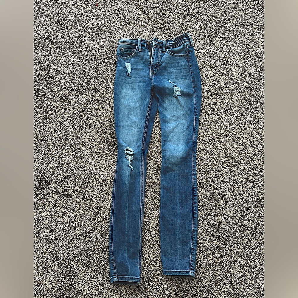 Hollister Ripped High Rise Super Skinny Jeans